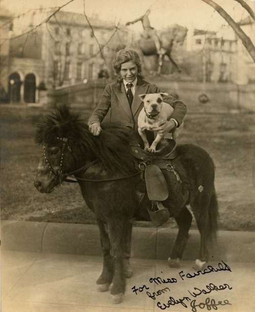 HER PONY AND HER PUPPY
