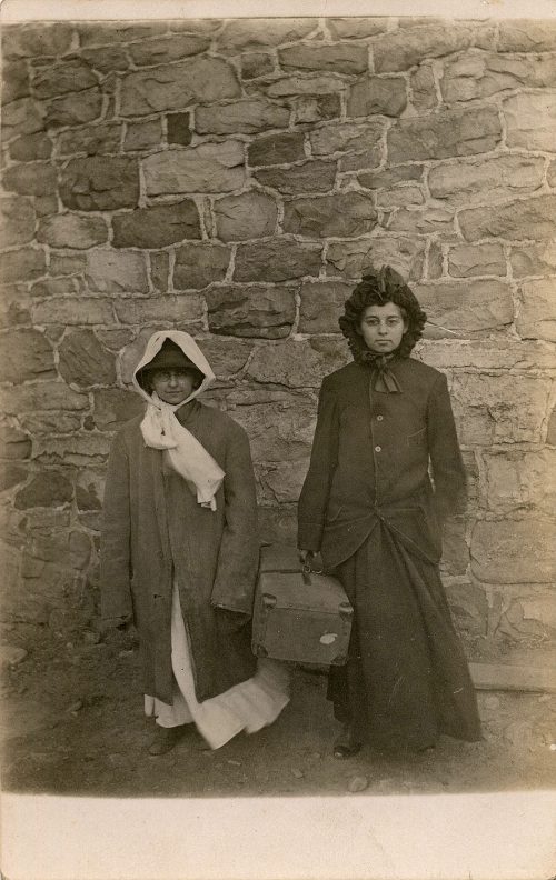 DRESSED UP AS OLD LADIES