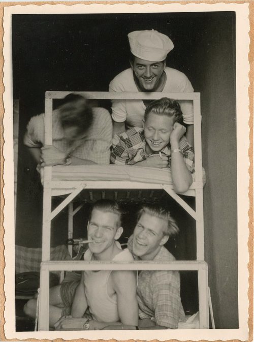 LAUGHS ON THE BUNK.