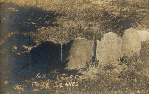 Graves of Four Slaves in Dorchester North Burying Ground, MA, Real Photo Postcard